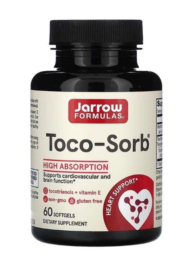 jarrow formulas TocoSorb High Absorption 60 Softgels - Image 1