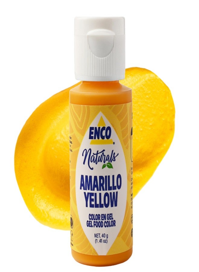ENCO Natural Food Coloring Gel No artifitial dyes - Vibrant colors for Icing, Buttercream, Fondant (1.41 Ounce (Pack of 1), Amarillo) - Image 1