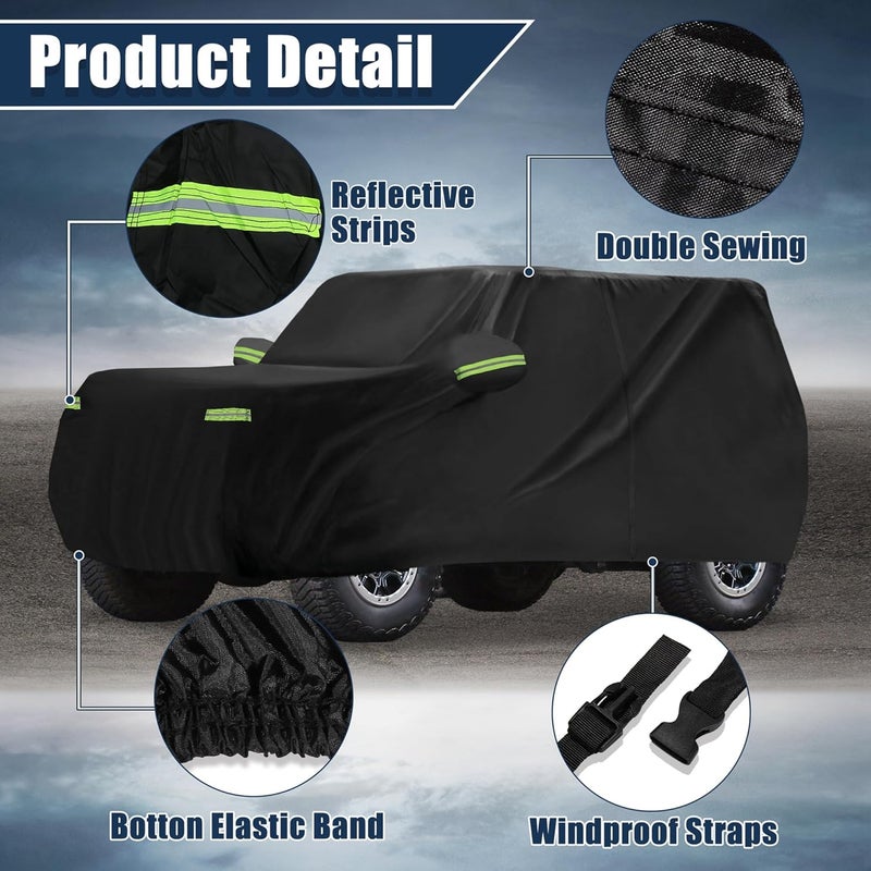 يو إكس سيل غطاء سيارة مقاوم للماء من uXcell لطراز Ford Bronco بأبواب أربعة (2021-2023) - حماية من جميع الأحوال الجوية مع سحاب، يحمي من المطر وأشعة الشمس - Image 5