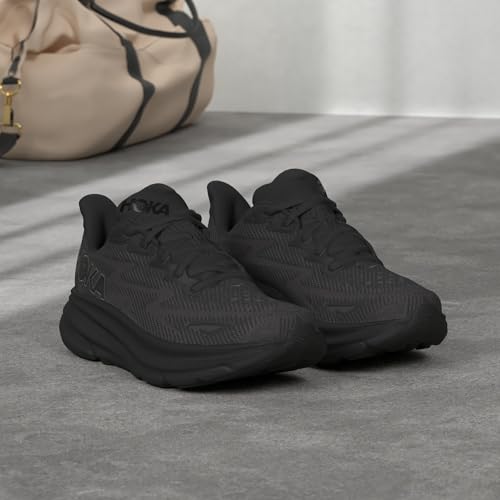 Hoka Men's Clifton 9 Sneaker, Black/Black, 9 - Image 2