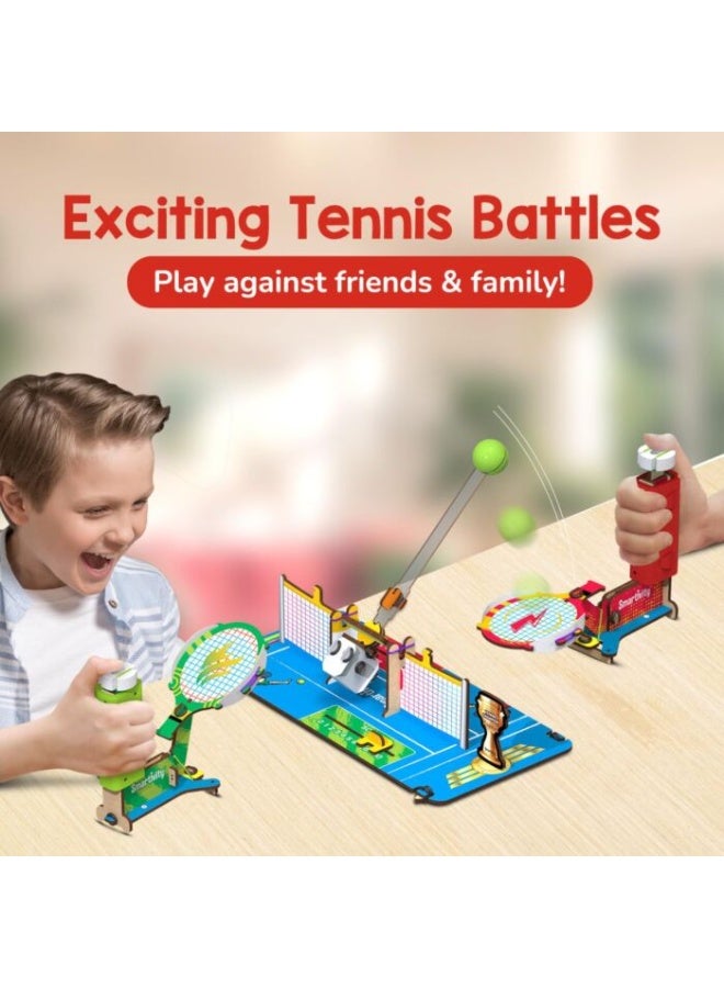 Smartivity Tabletop Tennis - Pickleball Game Kit for Kids 6 to 12, 2-Player STEM Toy with Mechanical Rackets & Scoreboard, Birthday Gift for Boys & Girls Age 6,7,8,9,10,11,12,13,14 Years - Image 3