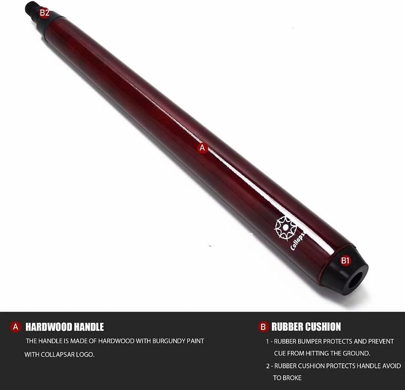 Collapsar Retractable Billiards Pool Cue Stick Bridge with Removable Metal Bridge Head,Billiards Pool Cue Accessory for Pool Table - Image 5