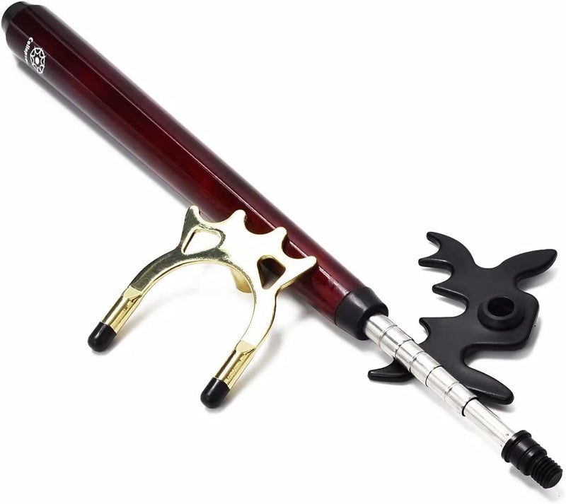Collapsar Retractable Billiards Pool Cue Stick Bridge with Removable Metal Bridge Head,Billiards Pool Cue Accessory for Pool Table - Image 1