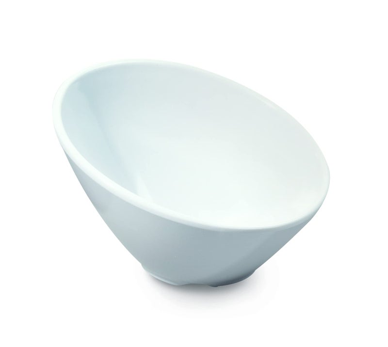 Get G.E.T. B-788-W Angled Cascading Serving Bowl for Salads, Rice and Dessert, 16 Ounce / 8", White - Image 4