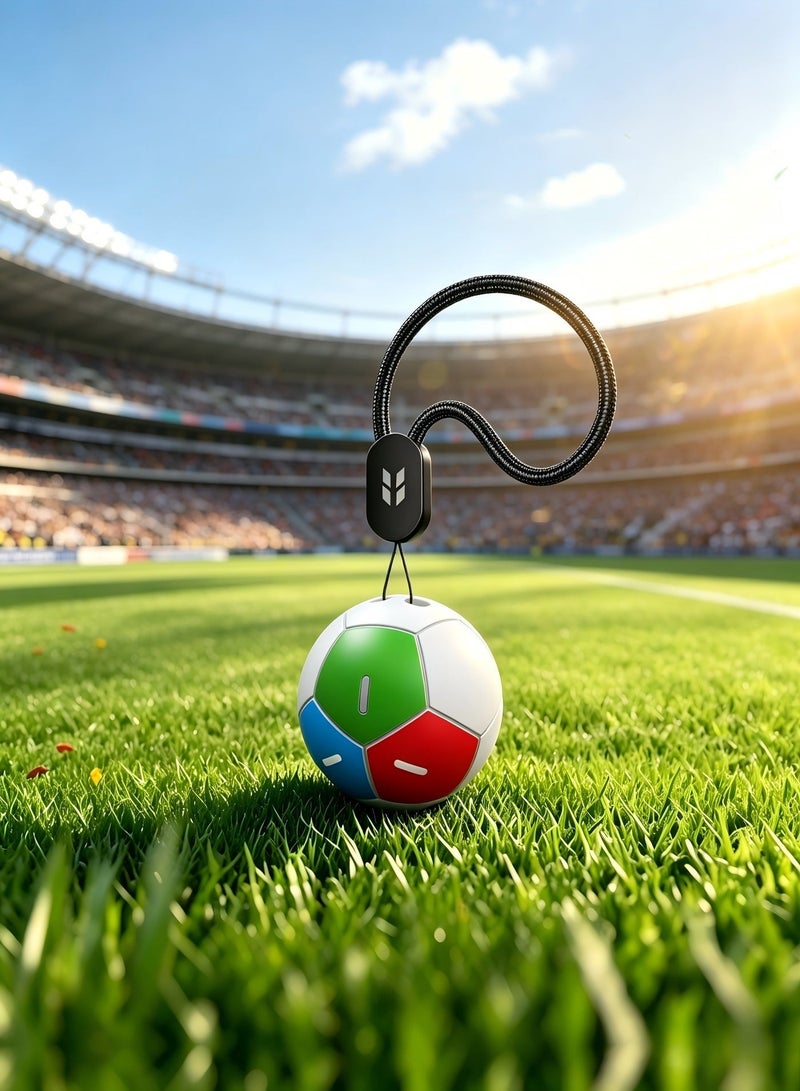 Ugreen FineTrack2 Airtag Tracker Football Design (iOS Only), Apple Tag Works with Apple Find My, Long Battery Life, Glow in the Dark, Smart Tag for Keys, Wallet, Luggage, Backpacks, 110dB, IP68 - Red Blue Green 2026 FIFA - Image 1