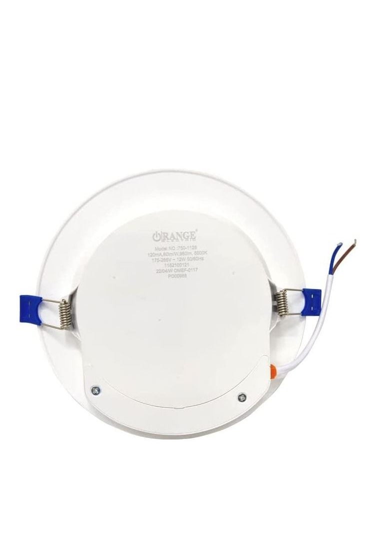 RACO - RACO Orange Electric 12w Led Panal Ceiling Surface Light Round Warm White 3000k - Image 1