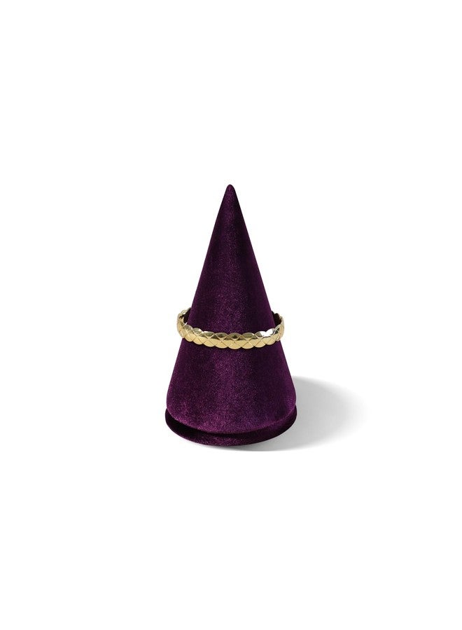 Dansmiy Resilient Velvet Bracelet Display Stand, Cone-Shaped Bangle Storage Holder For Jewelry Store Retail Countertop Organizer Stand (Purple, Resilient Velvet) - Image 1
