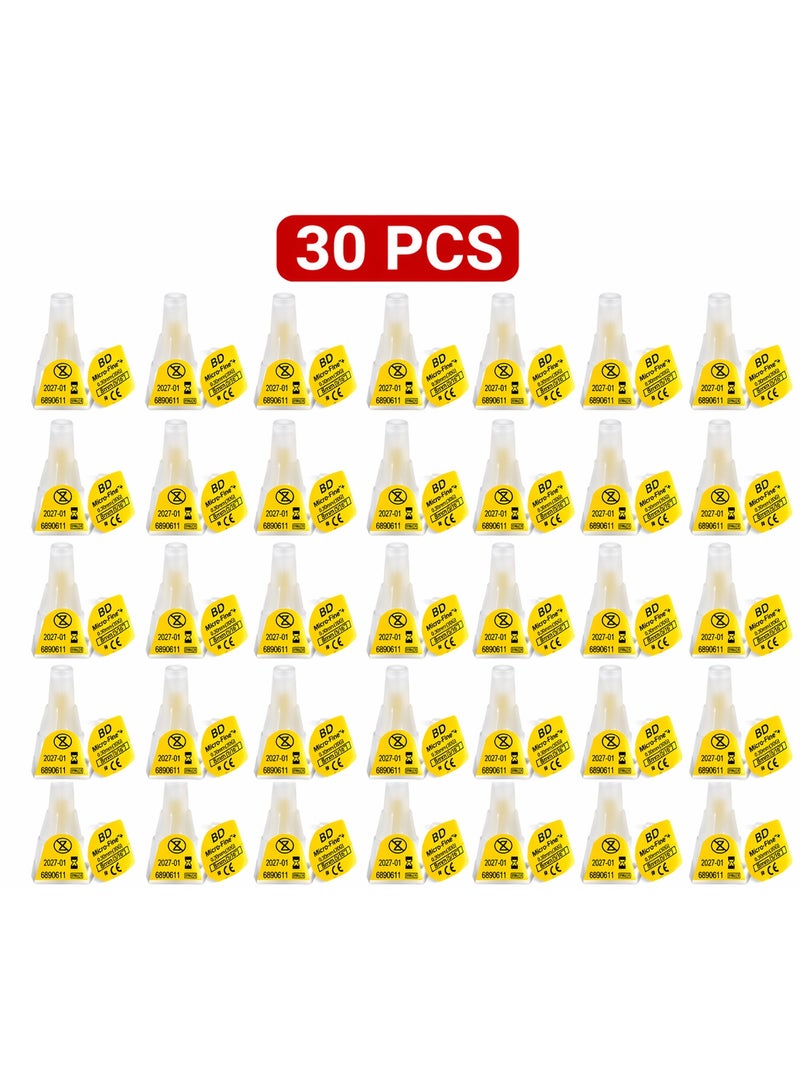 BD Micro-Fine™ Plus Pen Needles 8mm (30G) – 30 PCS | Sterile, Single-Use | Universal Fit for Insulin Pens