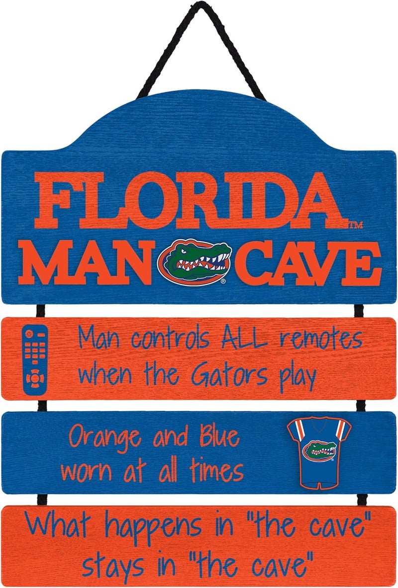 FOCO NCAA Team Logo Mancave Man Cave Hanging Wall Sign - Image 1