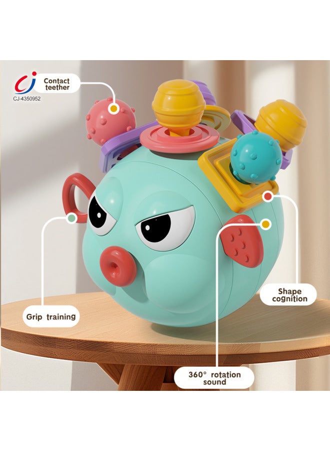 CJ Manhattan Hand-held Ball Silicone Soft Rubber Can Bite Molars 0-3 Years Old Newborn Early Education Educational Toys - Image 3