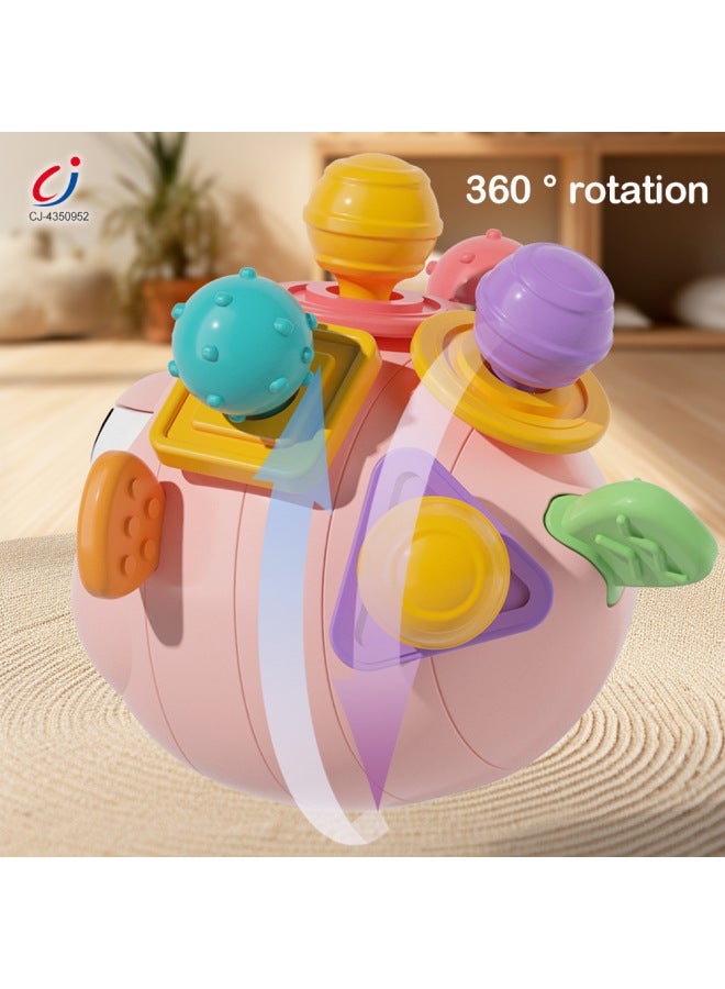 CJ Manhattan Hand-held Ball Silicone Soft Rubber Can Bite Molars 0-3 Years Old Newborn Early Education Educational Toys - Image 2