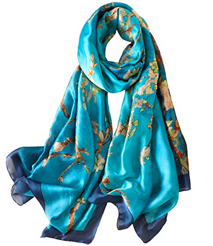 NUWEERIR Womens 100% Large Mulberry Silk Scarf Long Satin Scarf Fashion Lightweight Wraps - Image 5