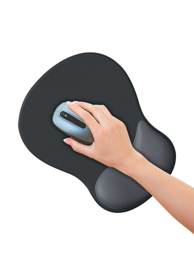 Mouse Pad with Wrist Rest, Soft Gel Mouse Mat with Non-Slip Base, Comfortable and Not Easy to Deform, Suitable for Design Work, Student Learning - Image 1