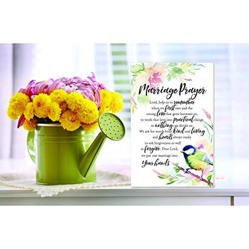DEXSA Marriage Prayer Wood Plaque with Inspiring Quotes 6"x9" - Elegant Frame Wall & Tabletop Decoration | Easel & Hanging Hook | Christian Family Religious Home Decor Saying | Made in the USA - Image 2