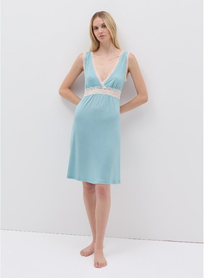 Ovs Sleeveless nightdress with lace - Image 1