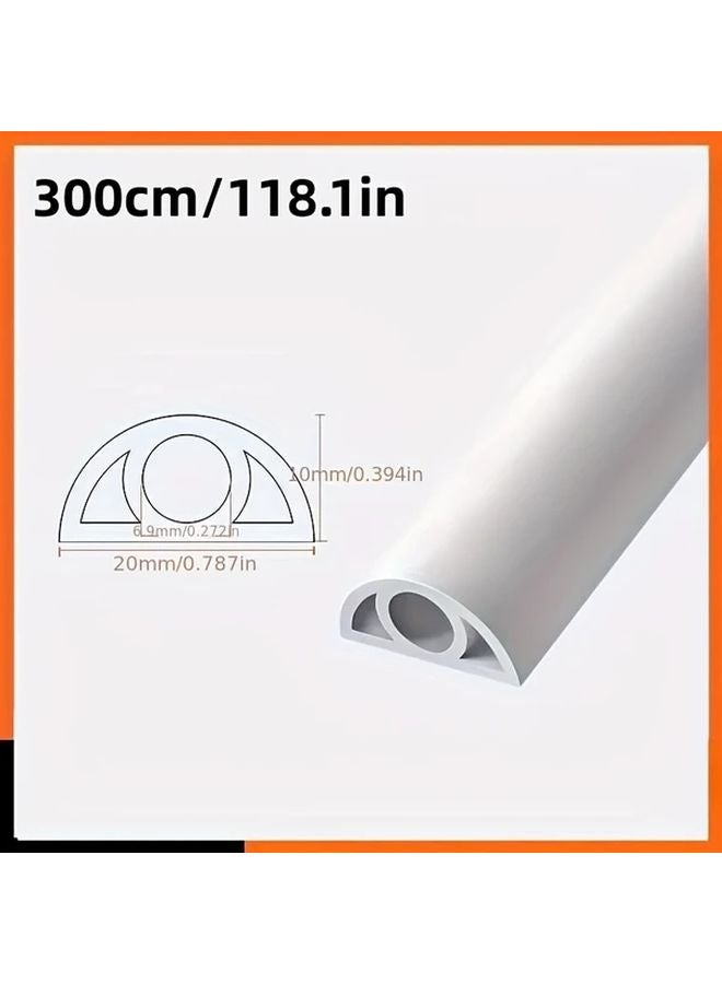 Fire Resistant TPE Cable Conduit 19 69inch Long Black 20 Grooves - Image 4