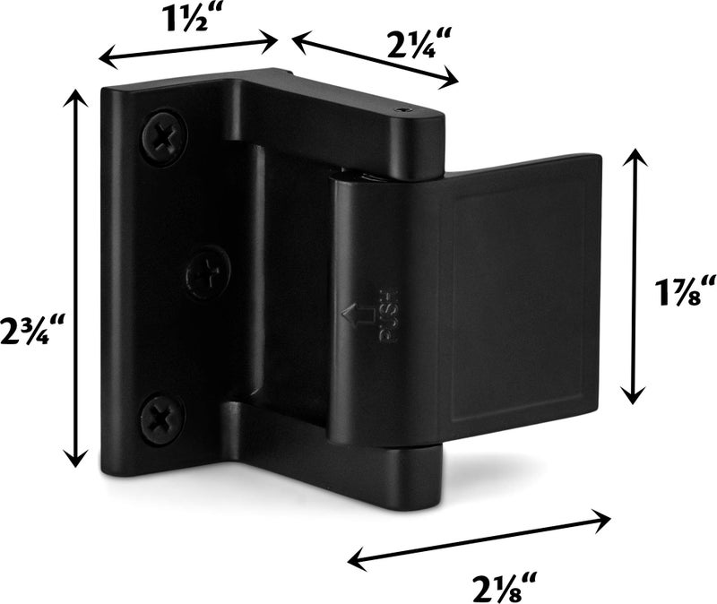 Berlin Modisch Door Lock Reinforcer Privacy Door Latch For In-Swinging Doors Extra High Resistance Home Door Security Lock Iron Black Finish - Image 3