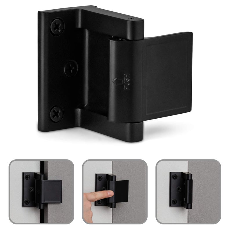 Berlin Modisch Door Lock Reinforcer Privacy Door Latch For In-Swinging Doors Extra High Resistance Home Door Security Lock Iron Black Finish - Image 4