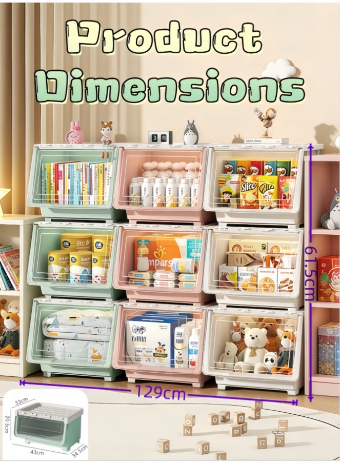 Children Deluxe Toy Storage Organizer, Kids Storage Bins Toy Boxes, Children's Toy Storage Rack, Toddler Storage Organizer, Toy Box Organizer（XY-8307-ZH1） - Image 3