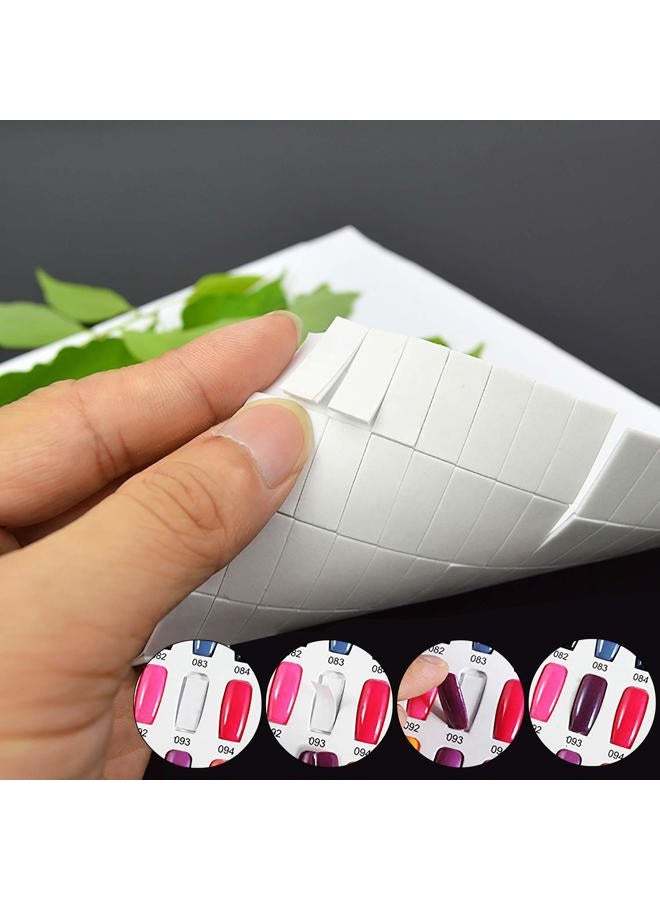 Noverlife 780PCS Nail Art False Tips Double-Sided Sponge Glue Adhesive Tape, Pre-cut Self-Adhesive Foam Strips Fixing Sticker for Nail Design Gel Polish Color Display Card Book - Image 1