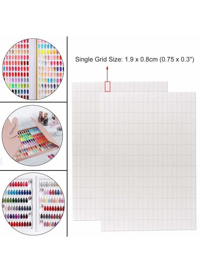 Noverlife 780PCS Nail Art False Tips Double-Sided Sponge Glue Adhesive Tape, Pre-cut Self-Adhesive Foam Strips Fixing Sticker for Nail Design Gel Polish Color Display Card Book - Image 2