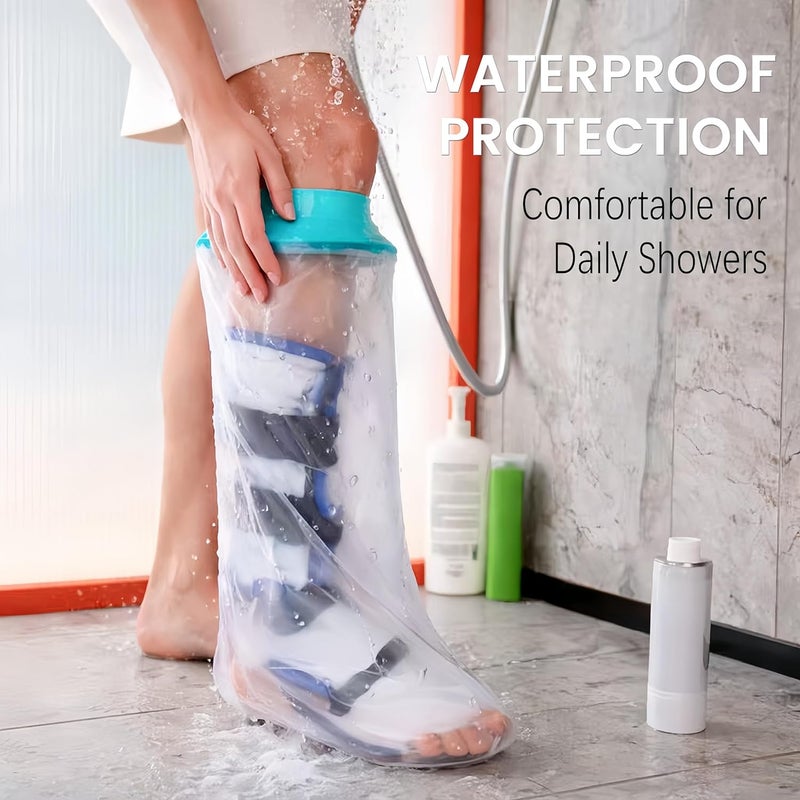 Waterproof Leg Cast Cover for Showering - Reusable Shower Sleeve for Leg After Surgery - Image 3