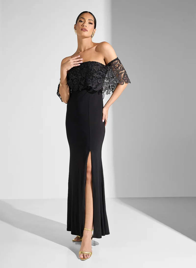 Ella Limited Edition Lace Overlay Gown Dress