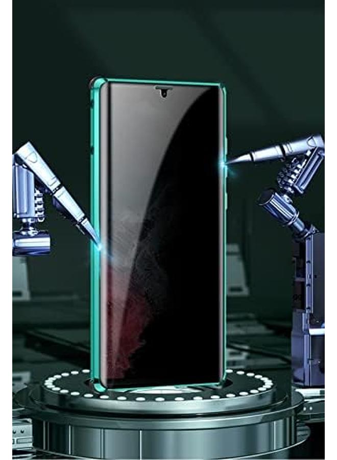 erorex Privacy Case For Samsung Galaxy S23 Ultra Magnetic Thin Metal Frame Double Sided Tempered Glass With Camera Cover Shockproof Anti Drop Protection S23 Ultra Black - Image 4