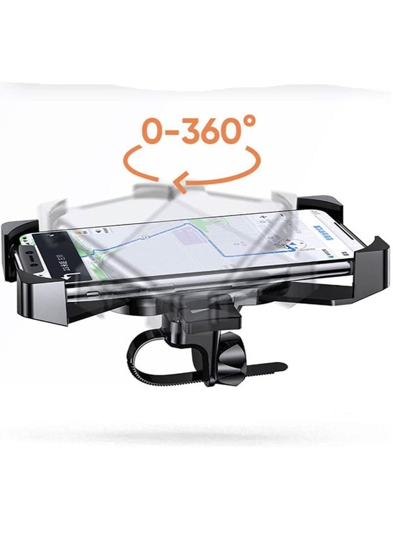 Go-Des GD-HD709 Bicycle Vehicle, Motorcycle Phone Holder, Compatible For 4.7-6.5 Inch Mobile Screen, 360 Degree Rotation Black - Image 2