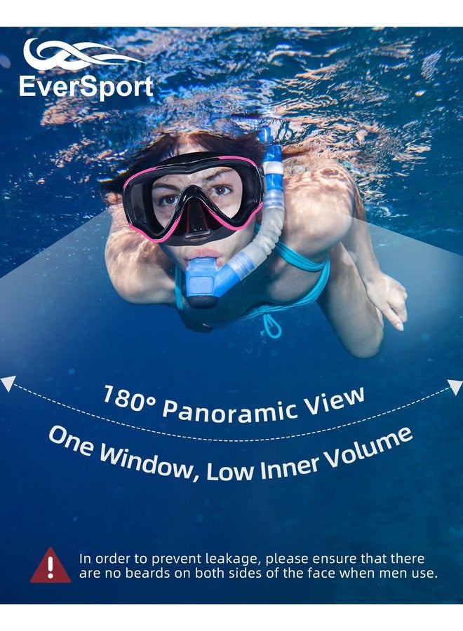 EverSport Swim Goggles Adult With Nose Cover For Women Men No Leak, Clear Wide View Diving Scuba Mask Open Water Pool Swimming Goggles Silicone Shower Goggles Youth Snorkel Junior Nose Goggles - Image 3