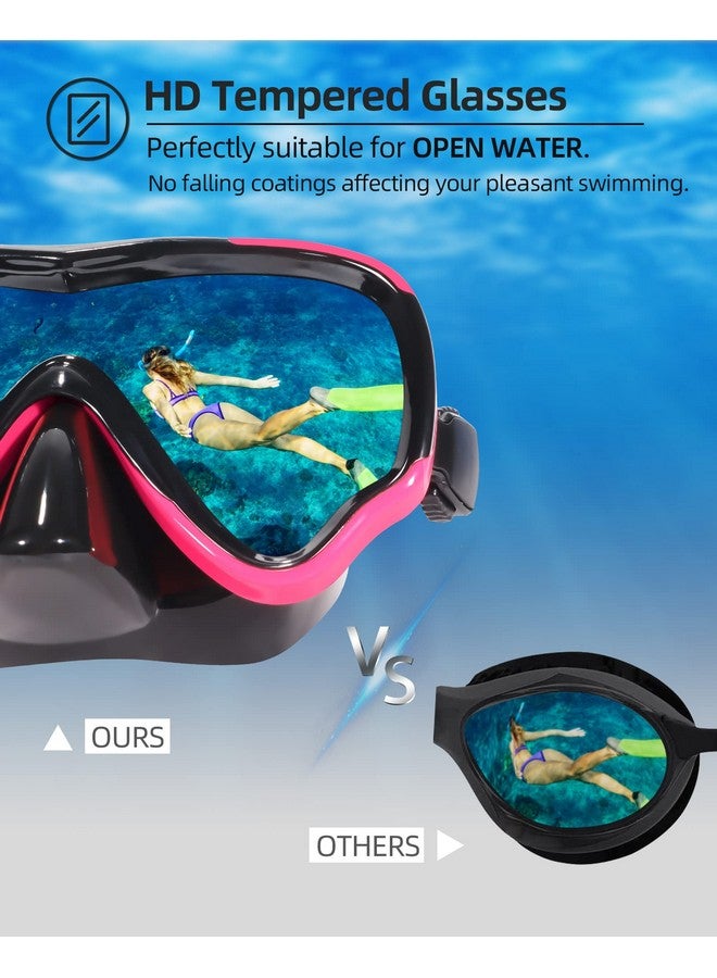 EverSport Swim Goggles Adult With Nose Cover For Women Men No Leak, Clear Wide View Diving Scuba Mask Open Water Pool Swimming Goggles Silicone Shower Goggles Youth Snorkel Junior Nose Goggles - Image 5