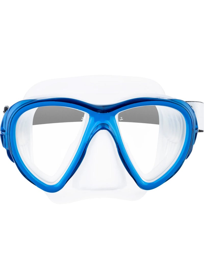 Cressi Fiji Diving Mask (Clear/Blue) - Image 2