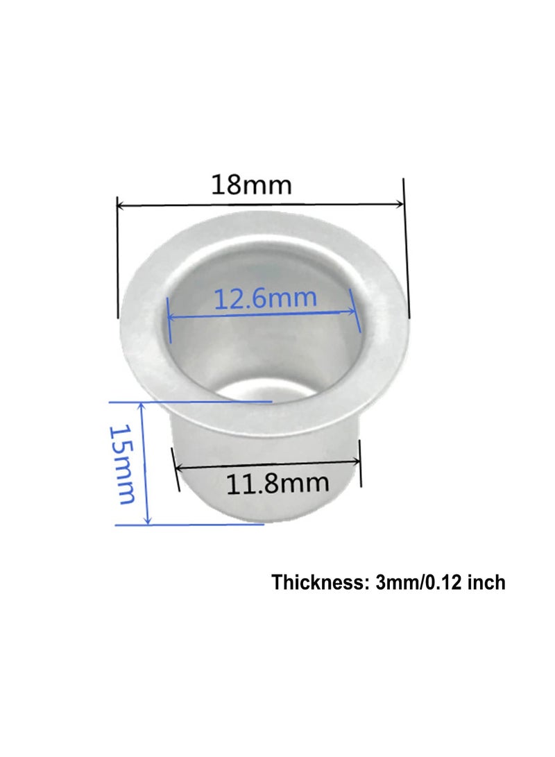 SYOSI Candle Inserts, Pack of 40 Mini Metal Decorative Candle Inserts Creative Metal Table Candles Tea Light Holder for Taper Candles, Table Candles, Tree Candles, Pyramid Candles, Doll Candles - Image 4