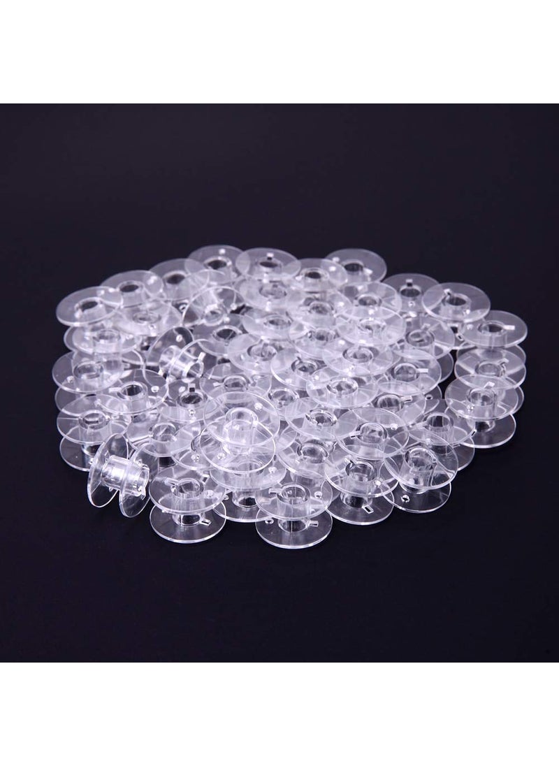 PMW Pmw 100 Transparent Clear Plastic Bobbins for Small Automatic Machines 