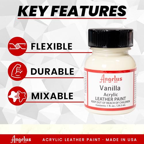 Angelus Acrylic Leather Paint 1 Fl Oz Pack of 1 Vanilla - Image 3