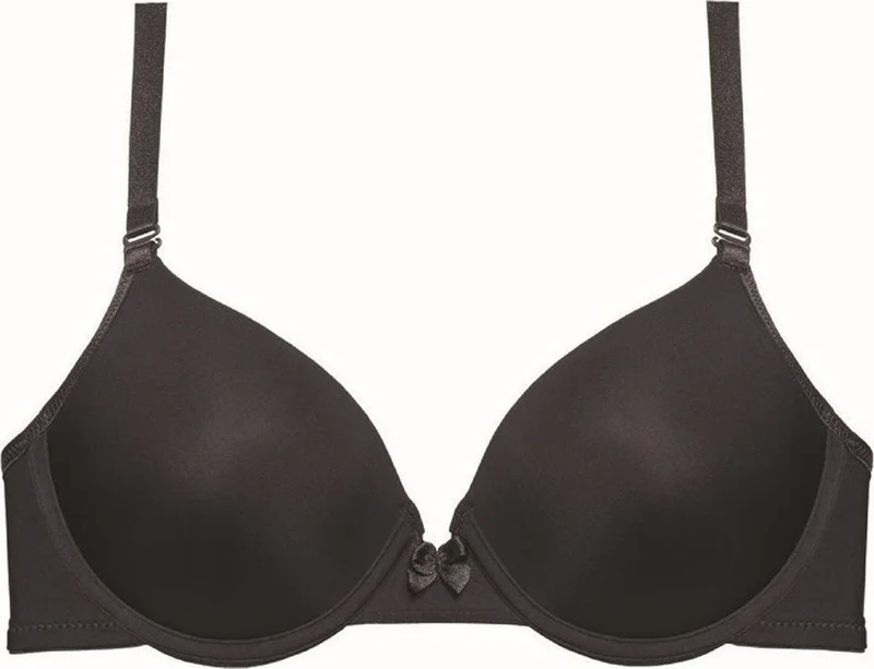 Magic Form 3510 Thin Sponge Plain Fabric Bra - Black