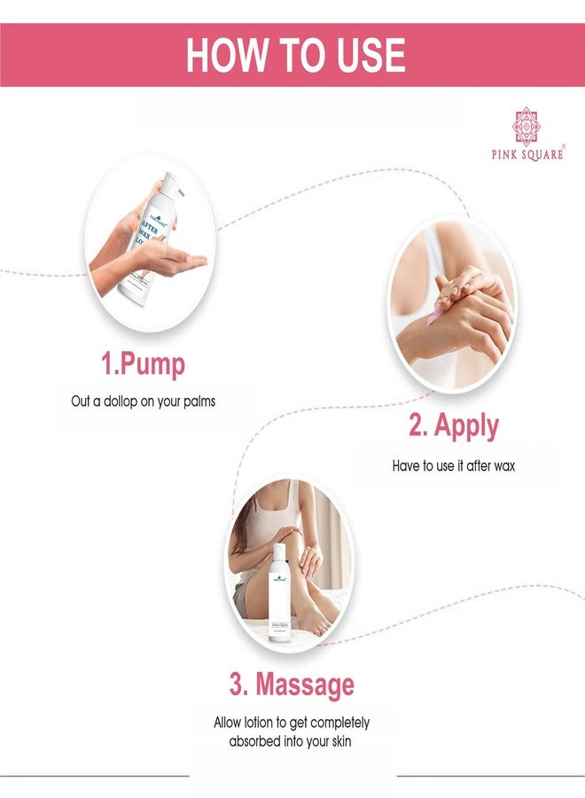 Pink Square After Waxing Lotion for Men and Women (Pack of 3, Each 100 ml)|After Wax Lotion for After Waxing, Moisturizing and Soothing for Skin After Wax Gel for Skin Repair Gel for After Wax| - Image 5