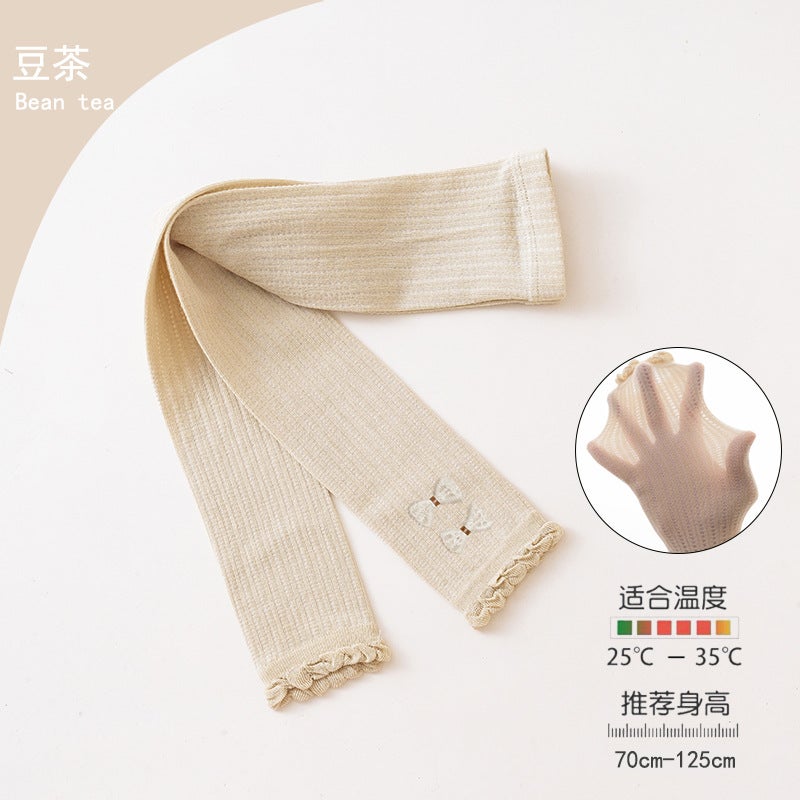 Summer Children'S Leggings Girls' Pants Thin Outer Wear Solid Color Mesh Baby'S Anti-Mosquito Socks Breathable Children'S Ankle-Length Pants - Image 1
