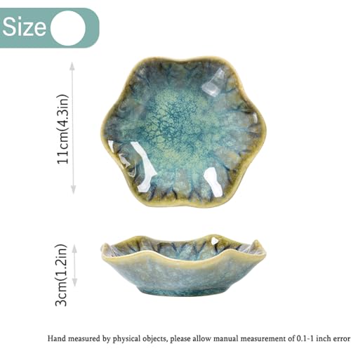 Binoster Crystal Green Ceramic Leaf Jewelry Dish Holder, Small Ring Dish, Trinket Tray, Catchall Tray for Nightstand Decor, Entryway Table, Room Decor - Image 5
