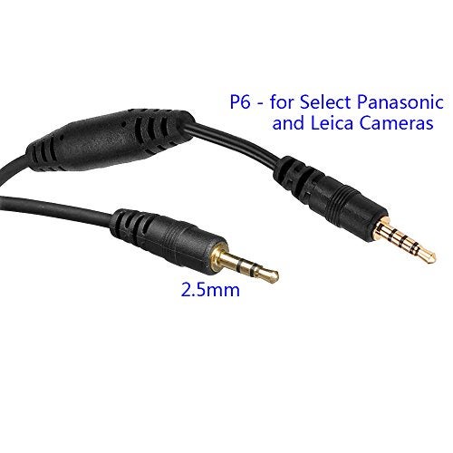 PHOLSY 2.5mm P6 Off-Camera Remote Cable for Panasonic S5, S1H, S1RM, S1R, S1M, S1, G95, G91, FZ10002, G9, GH5, G85, G81, GX8, GX7, GH4, GH3, FZ2500, FZ2000,FZ1000, FZ330, FZ300, FZ200 - Image 2
