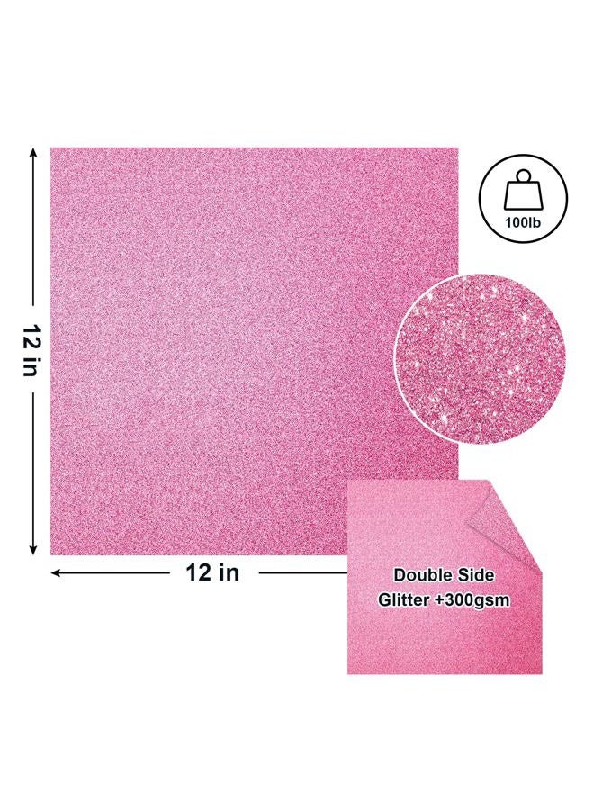 gocreate 12 x 12 Inch Double Side Glitter Cardstock Paper 100LB Heavy weight No Shred Glitter Colored Card Stock for Cricut,Card Making 30 Colors - Image 2
