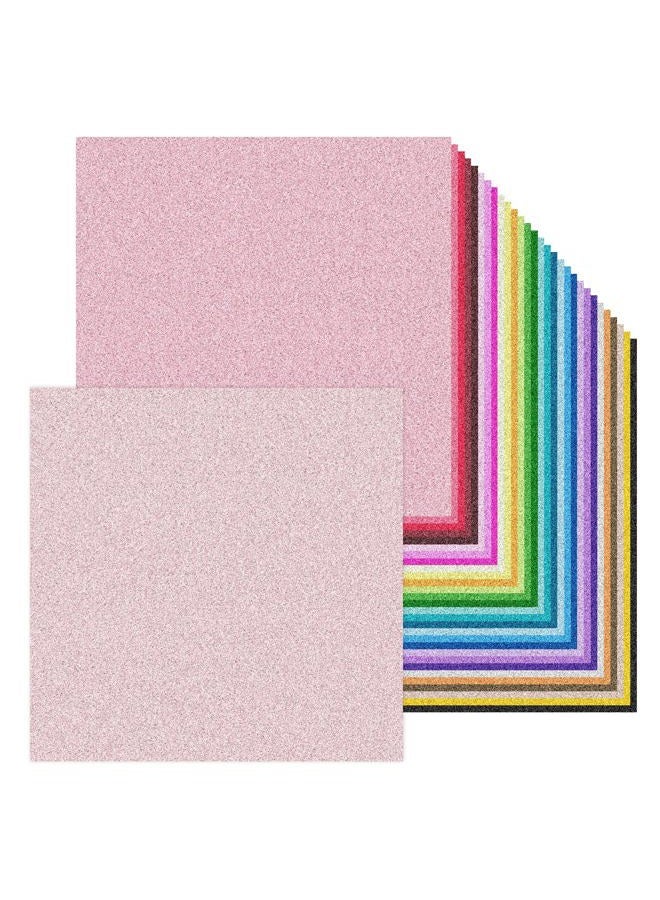 gocreate 12 x 12 Inch Double Side Glitter Cardstock Paper 100LB Heavy weight No Shred Glitter Colored Card Stock for Cricut,Card Making 30 Colors - Image 1