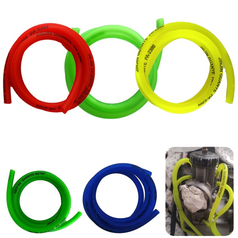Yellow 80cm Rubber Motorcycle Fuel Filter Hose For Coffee Racers Motocross - Image 2