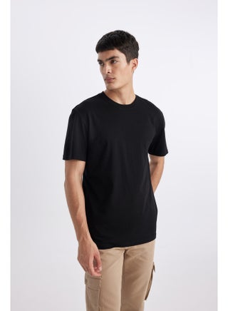 Man New Regular Fit Crew Neck Short Sleeve Knitted T-Shirt