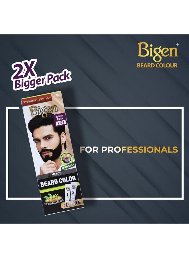Bigen Professional Beard Colour B103 Dark Brown| Leaves No Stains, 40G+40G - Image 2