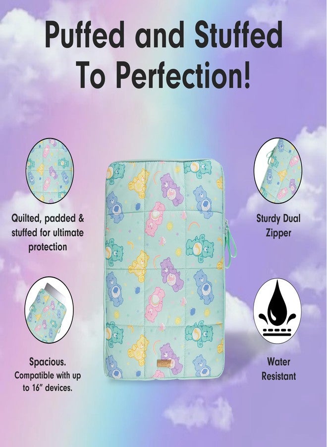 Sonix | Puffy Laptop Sleeve | 15-16 Inch, Quilted Pillow Puffer Laptop Carrying Case, Computer Sleeve | Care Bears Pastel - Image 5