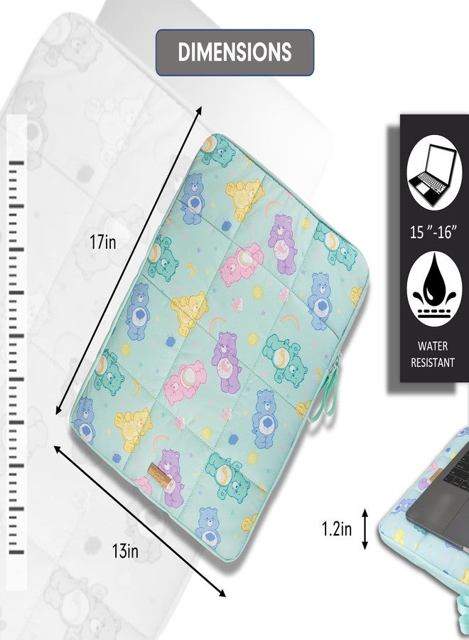 Sonix | Puffy Laptop Sleeve | 15-16 Inch, Quilted Pillow Puffer Laptop Carrying Case, Computer Sleeve | Care Bears Pastel - Image 3