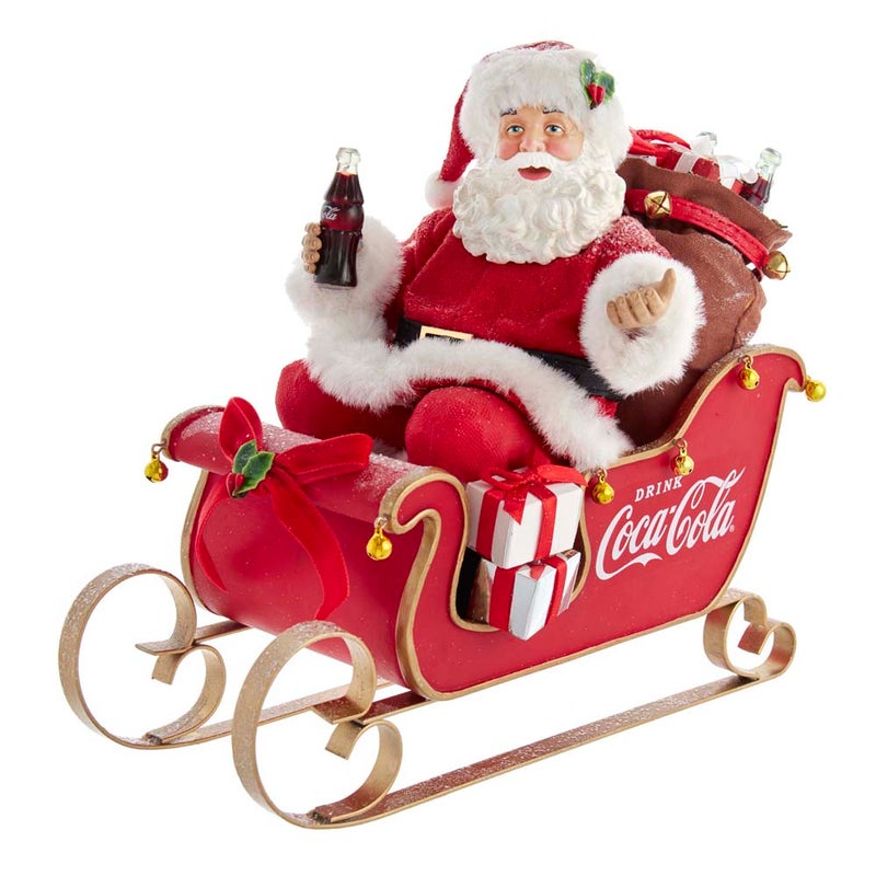 Coca-Cola Cc5202 10 In Coca-Cola Santa In Sleigh Table Piece - Image 1