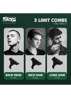DSP ® Mini Hair Trimmer for Men Electric Balding Clippers Zero Gapped Mustache Trimmer with 1-3mm Limit Combs, USB Type-C (Green)  - Image 3