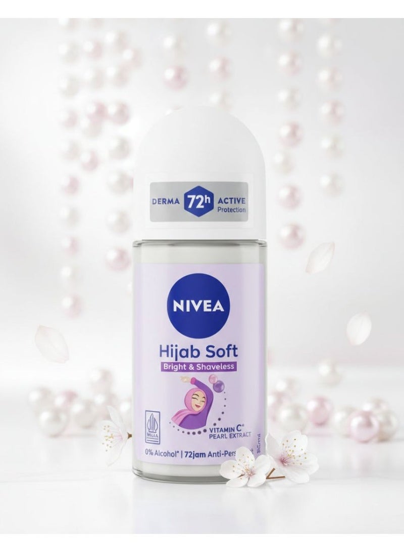 Nivea Women's Roll-On Deodorant, Soft Veil, Alcohol-Free, 72 -Hour Sweat Protection, 50ml - Image 2